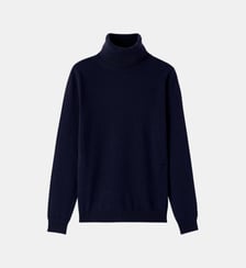 Pull droit col roulé en cachemire 2 fils Bompard