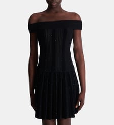 Top sans manches en maille avec paillettes Balmain