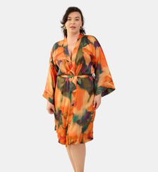 Kimono Paradise en viscose imprimé Maison Lejaby