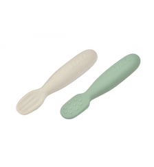 Lot de 2 pré-cuillères en silicone - sage green/velvet grey Beaba