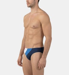 Slip De Bain Slim À Rayures Diagonales Ron Dorff