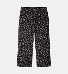 Pantalon large velours imprimé Fille Cyrillus