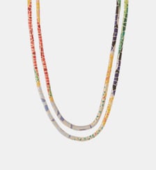 Collier 2 rangs Balagane imprimé mosaïque Balaboosté
