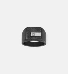 Chevalière Balthazar en Acier 316L avec diamant blanc Phebus