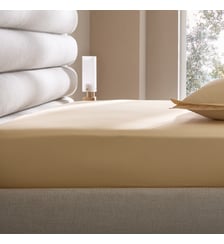 Drap-housse satin de coton 200 fils, bonnet 30 cm AM.PM