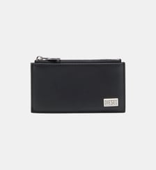 Porte-cartes plat en cuir semi-brillant Diesel