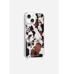Coque de téléphone glossy vache avec anneaux pour iPhone 14 La Coque Française