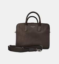 Sac ordinateur 14 pouces en cuir de vachette Biarritz Serge Blanco