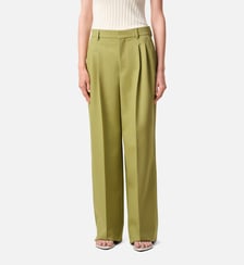 Pantalon Large Taille Basse en Laine Vierge AMI Paris