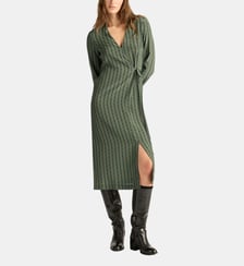 Lavander dress in printed crepe de chine Momonì