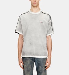 T-shirt en coton décontractée avec effet spray de couleur Diesel