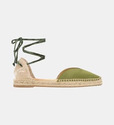 Espadrilles plates en satin à lacets en velours BRAVA Castaner