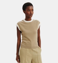 Pull droit sans manches en cachemire Bompard