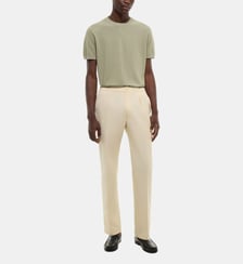 Pantalon élastiqué en gabardine de coton Fursac