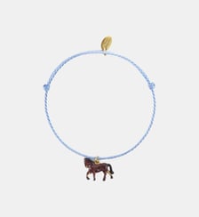 Bracelet corde bleue cheval Les Néréides