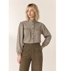 Chemise Candela à col montant coton bio Leon & Harper