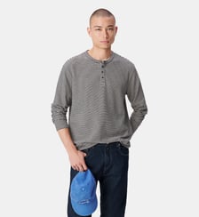 Tee-shirt rayé col tunisien Ikks