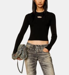 Top à manches longues en maille côtelée Diesel