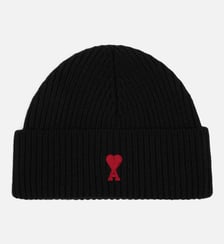 Bonnet Ami de Coeur Rouge unisexe AMI Paris