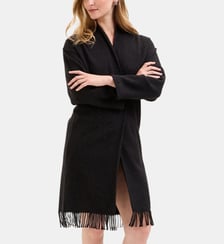 Poncho long  en laine Laurence Tavernier