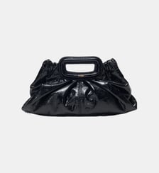 Milpli mini Clutch en cuir craquelé Maje