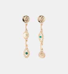 Boucles d'oreilles pendantes œil et soleil Balaboosté