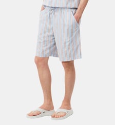 Short rayé popeline de coton Lacoste