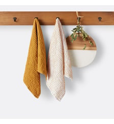 Lot de 2 torchons coton épais gaufré La Redoute Interieurs