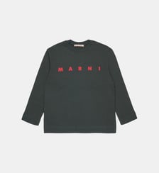 T-shirt en jersey à manches longues avec logo Marni Marni