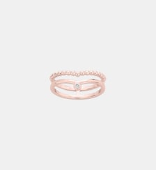 Bague Indécise en Plaqué Or avec diamant blanc La Garçonne Diamant
