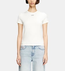 T-shirt ajustée avec ovale D métallique Diesel