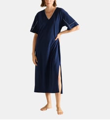 Chemise de nuit longue col v en jersey Laurence Tavernier