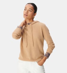 Pull à capuche tricot 100% cachemire Ikks