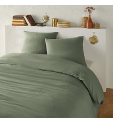 Parure de lit microfibre lavée polyester recyclé La Redoute Interieurs