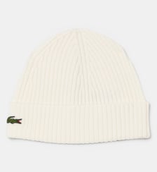 Bonnet en laine peignée côtelée Lacoste