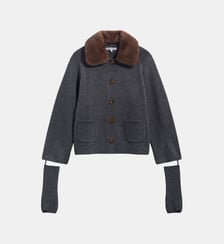 Gilet en cachemire avec col et mitaines - RHIZA Gerard Darel