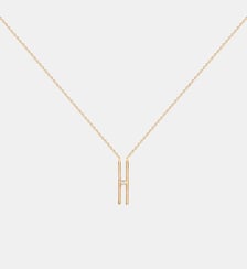 Collier chaîne Harmonie en Plaqué Or avec diamant blanc La Garçonne Diamant