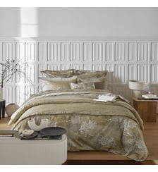 Housse de couette imprimée en satin de coton bio, LANDE Alexandre Turpault