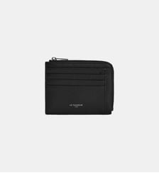 Porte cartes zip en L Emile en cuir grainé Le Tanneur