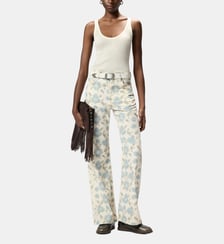 Pantalon wide leg à imprimé cottage flower Pinko