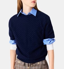 Pull strassé ton sur ton Maje
