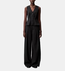 Pantalon large laine mélangée Claudie Pierlot