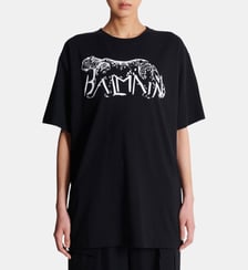 T-shirt imprimé léopard Balmain