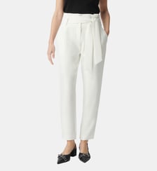 Pantalon droit recyclé taille haute ceinturée Ikks