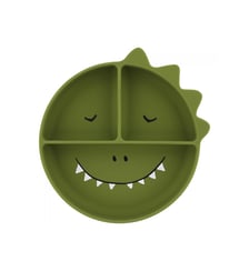 Assiette avec ventouse en silicone et compartiments - Mr. Dino Trixie