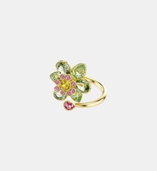 Bague ou Idyllia, Fleur, , Doré à l’or 18 carats (750/1000) Swarovski
