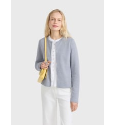 cardigan Alizée en lin et coton gris clair Agnès b.