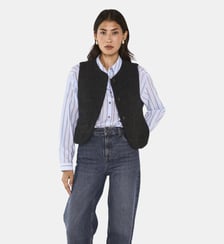 Gilet Sans Manches En Laine Mélangée Tweed Pharell Maison 123