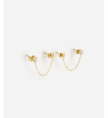 Boucles d'oreilles Rome  en Acier doré Zag Bijoux