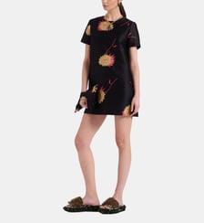 Robe Mini Swing Derby Jacquard Black La DoubleJ